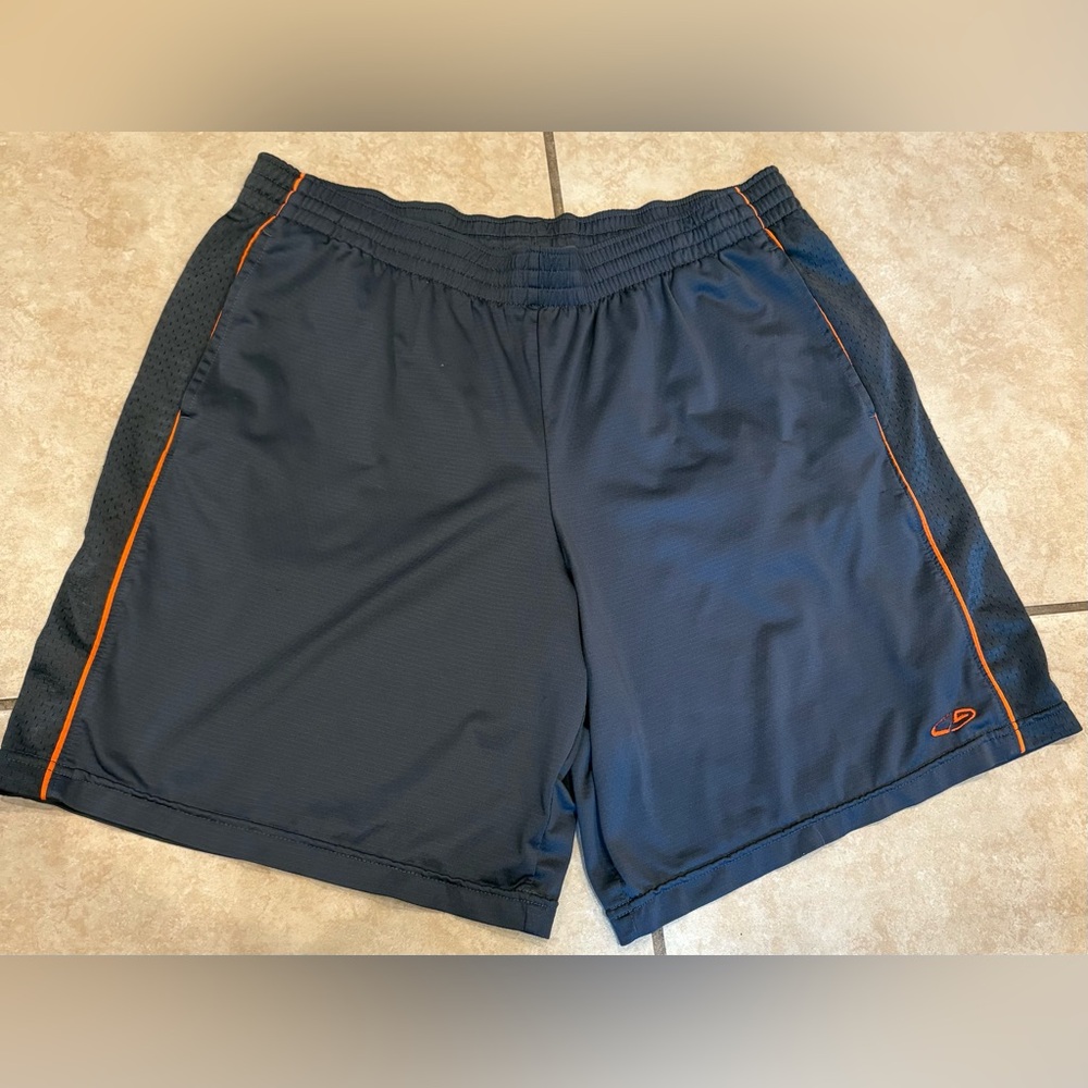 Champion Gray Shorts with Orange Stripe. Size: Large